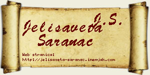 Jelisaveta Šaranac vizit kartica